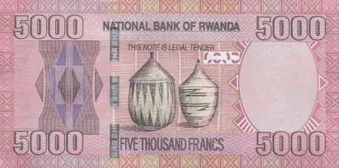 P41 Rwanda 5000 Francs Year 2014